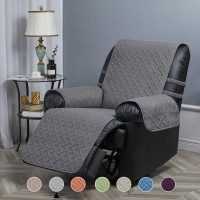 Stonecrest Recliner Chair Cover Water Resistant, Reversible Washable Cover, Stay In Place (Dark Grey/Grey, Recliner 23