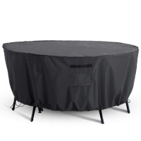 Tempera Outdoor Round Table Cover , Sectional Sofa , Dining Set Cover , Anti-Fading , Waterproof Patio Cover For Outdoor Furniture, 72