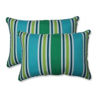 Pillow Perfect Stripe Indooroutdoor Accent Throw Pillow Plush Fill Weather And Fade Resistant Large Lumbar 165 X 245