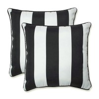 Pillow Perfect Stripe Indooroutdoor Accent Throw Pillow Plush Fill Weather And Fade Resistant Large Throw 185 X 185