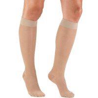 Truform Sheer Compression Stockings, 15-20 Mmhg, Womens Knee High Length, 20 Denier, Nude, 2X-Large