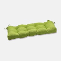 Pillow Perfect Pompeii Solid Indooroutdoor Wicker Patio Sofaswing Cushion Tufted Weather And Fade Resistant 18 X 44 Gre