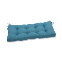 Pillow Perfect Forsyth Solid Indoor/Outdoor Wicker Patio Sofa/Swing Cushion Tufted, Weather And Fade Resistant, 18