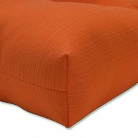 Pillow Perfect Pompeii Solid Indooroutdoor Wicker Patio Sofaswing Cushion Tufted Weather And Fade Resistant 18 X 44 Ora