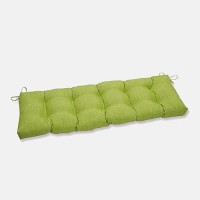 Pillow Perfect Pompeii Solid Indooroutdoor Wicker Patio Sofaswing Cushion Tufted Weather And Fade Resistant 18 X 56 Gre