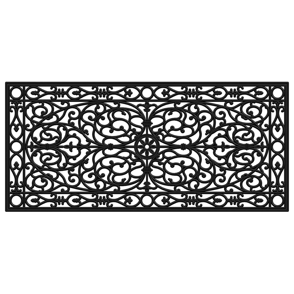 Calloway Mills 900222248 Gatsby Rubber Doormat 22 X 48 Black