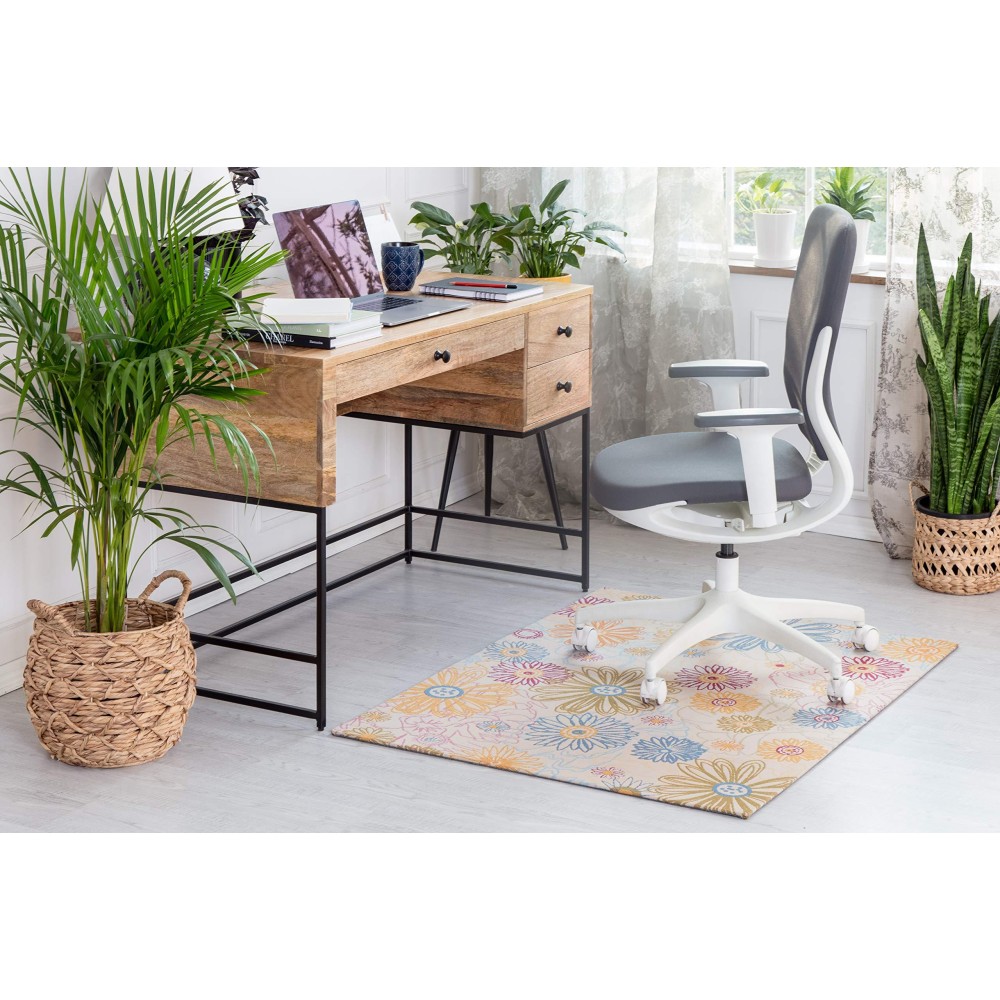 Anji Mountain Rug'D Collection Chair Mat For Hard Surfaces And Commercial Carpets, 36 X 48-Inch, Keukenhof