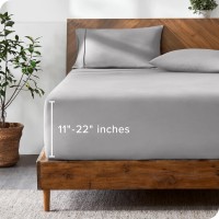 Bare Home Twin Extra Long Fitted Sheet Extra Deep Pocket Fitted Sheet Premium 1800 Microfiber Ultrasoft Wrinkle Free Tw