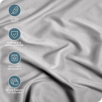 Bare Home 2Pack Fitted Bottom Sheets King Premium 1800 Ultrasoft Wrinkle Resistant Microfiber Deep Pocket King Light Gre