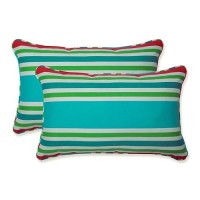 Pillow Perfect Stripe Indooroutdoor Accent Throw Pillow Plush Fill Weather And Fade Resistant Lumbar 115 X 185 Gr