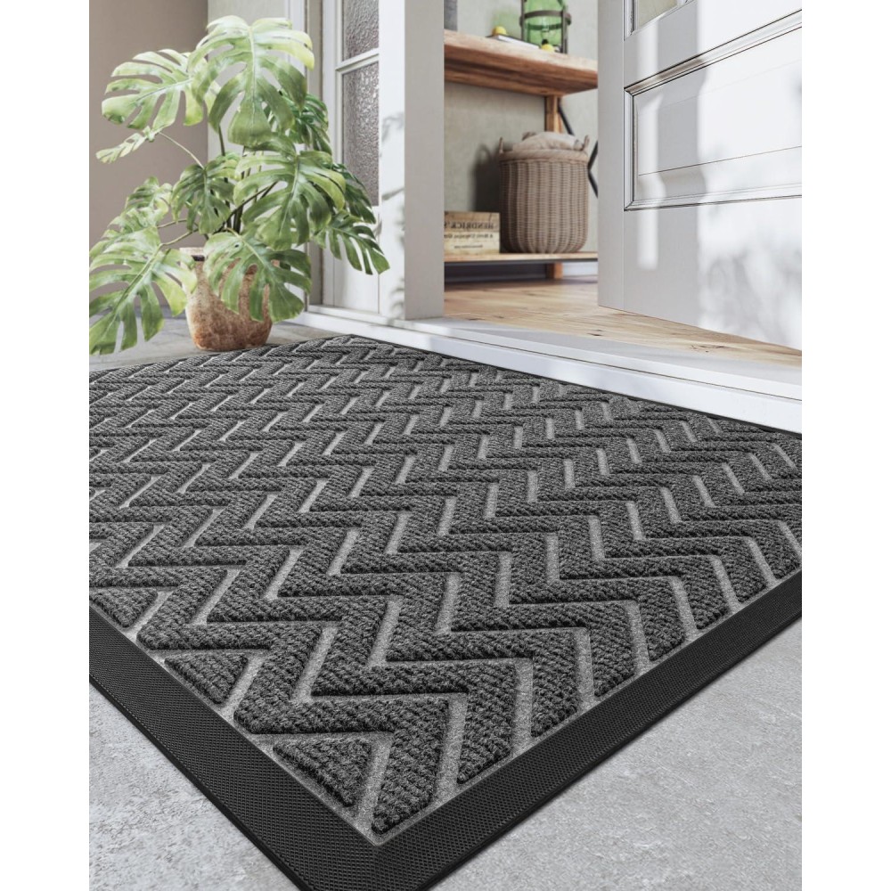 Dexi Door Mat Heavy Duty Outdoor Indoor Doormat Stain And Fade Resistant Non Slip Front Door Mats Patio Entryway Floor Mat 1