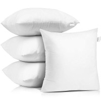 Nestl 18X18 Pillow Inserts Throw Pillow Insert 18X18 4 Pack Square Pillows Decorative 18X18 Pillows Throw White 18 X 18 Pil