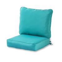 Greendale Home Fashions 2-Piece Outdoor Deep Seat Cushion Set, Arctic