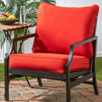 Greendale Home Fashions 2-Piece Outdoor Deep Seat Cushion Set, Fire