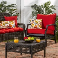 Greendale Home Fashions 2-Piece Outdoor Deep Seat Cushion Set, Fire