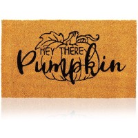 Juvale Natural Coir Welcome Door Mat Hey There Pumpkin Fall Decor30 X 17 In