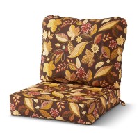 Greendale Home Fashions 2-Piece Outdoor Deep Seat Cushion Set, Russet