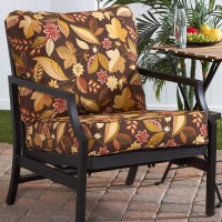 Greendale Home Fashions 2-Piece Outdoor Deep Seat Cushion Set, Russet