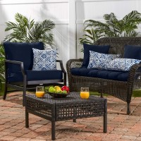 Greendale Home Fashions 2-Piece Outdoor Deep Seat Cushion Set, Midnight