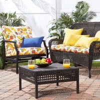 Greendale Home Fashions 2-Piece Outdoor Deep Seat Cushion Set, Foliage