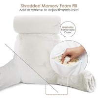 Nestl Reading Pillow Large Bed Pillow Back Pillow For Sitting In Bed Shredded Memory Foam Chair Pillow Reading Bed Rest Pill