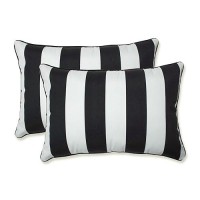 Pillow Perfect Stripe Indooroutdoor Accent Throw Pillow Plush Fill Weather And Fade Resistant Large Lumbar 165 X 245