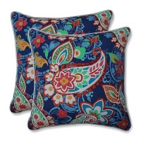 Pillow Perfect Paisley Indoor/Outdoor Accent Throw Pillow  Plush Fill  Weather  And Fade Resistant  Throw - 16.5