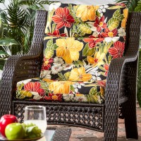 Greendale Home Fashions Outdoor 44 X 22-Inch High Back Chair Cushion, Set Of 1, Aloha