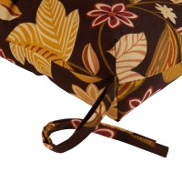 Greendale Home Fashions Outdoor 44 X 22-Inch High Back Chair Cushion, Set Of 1, Russet Floral