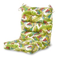 Greendale Home Fashions Outdoor 44 X 22-Inch High Back Chair Cushion, Set Of 1, Tropical Multi