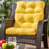 Greendale Home Fashions Outdoor 44 X 22-Inch High Back Chair Cushion, Set Of 1, Sunburst