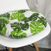 Vctops Bohemian Soft Round Chair Pad Garden Patio Home Kitchen Office Seat Cushion Leaf Diameter 20