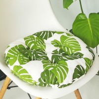 Vctops Bohemian Soft Round Chair Pad Garden Patio Home Kitchen Office Seat Cushion Leaf Diameter 18