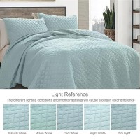 Exclusivo Mezcla Ultrasonic Reversible Twin Quilt Bedding Set With Pillow Sham Lightweight Quilts Twin Size Soft Bedspreads Be