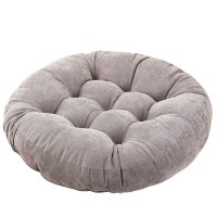 Tiita Floor Pillows Cushions Round Chair Cushion Outdoor Seat Pads For Sitting Meditation Yoga Living Room Sofa Balcony 22X22 Inch, Grey