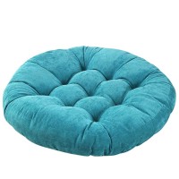 Tiita Floor Pillow Blue Cushion Round Seat Cushion Outdoor Floor Pad Meditation Cushion For Yoga Living Room Sofa Balcony, 22X22 Inch (Blue)