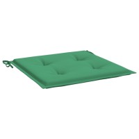 Vidaxl Garden Chair Cushions In Green Oxford Fabric, Set Of 2 - Outdoor Comfortable Seating Solution With Foam Fiber Filling - Size 19.7