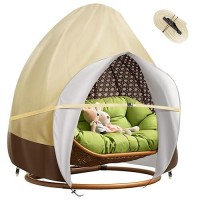 Hanging Egg Chair Cover For Double Egg Swing Chair 91X80 Inches Patio Stand Cover Wicker Egg Swing Chair Covers For Cocoon Chair