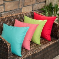 Miulee Pack Of 2 Decorative Outdoor Waterproof Pillow Covers Square Garden Christmas Cushion Sham Throw Pillowcase Shell For Spr