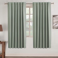 Turquoize Blackout Curtains Thermal Insulated Window Treatment Panels Rod Pocket Window Panels For Small Windows Thermal Insulat