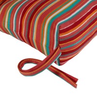 Greendale Home Fashions Outdoor 44 X 22-Inch High Back Chair Cushion, Set Of 1, Coral Stripe