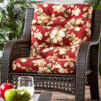 Greendale Home Fashions Outdoor 44 X 22-Inch High Back Chair Cushion, Set Of 1, Tuscan Floral