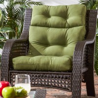 Greendale Home Fashions Outdoor 44 X 22-Inch High Back Chair Cushion, Set Of 1, Juniper