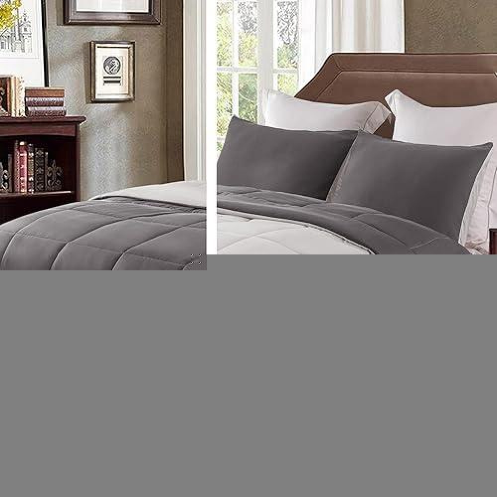 Exclusivo Mezcla Lightweight Reversible 3Piece Comforter Set All Seasons Down Alternative Comforter With 2 Pillow Shams King