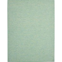 Nourison Positano Indoor/Outdoor Blue/Green 7' X 10' Area Rug  Easy Cleaning  Non Shedding  Bed Room  Living Room  Dining Room  Backyard  Deck  Patio (7X10)