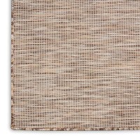 Nourison Positano Indoor-Outdoor Beige 6' X 9' Area Rug  Easy Cleaning  Non Shedding  Bed Room  Living Room  Dining Room  Backyard  Deck  Patio (6X9)