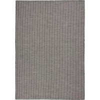 Nourison Positano Indoor-Outdoor Charcoal 5' X 7' Area Rug  Easy Cleaning  Non Shedding  Bed Room  Living Room  Dining Room  Backyard  Deck  Patio (5X7)