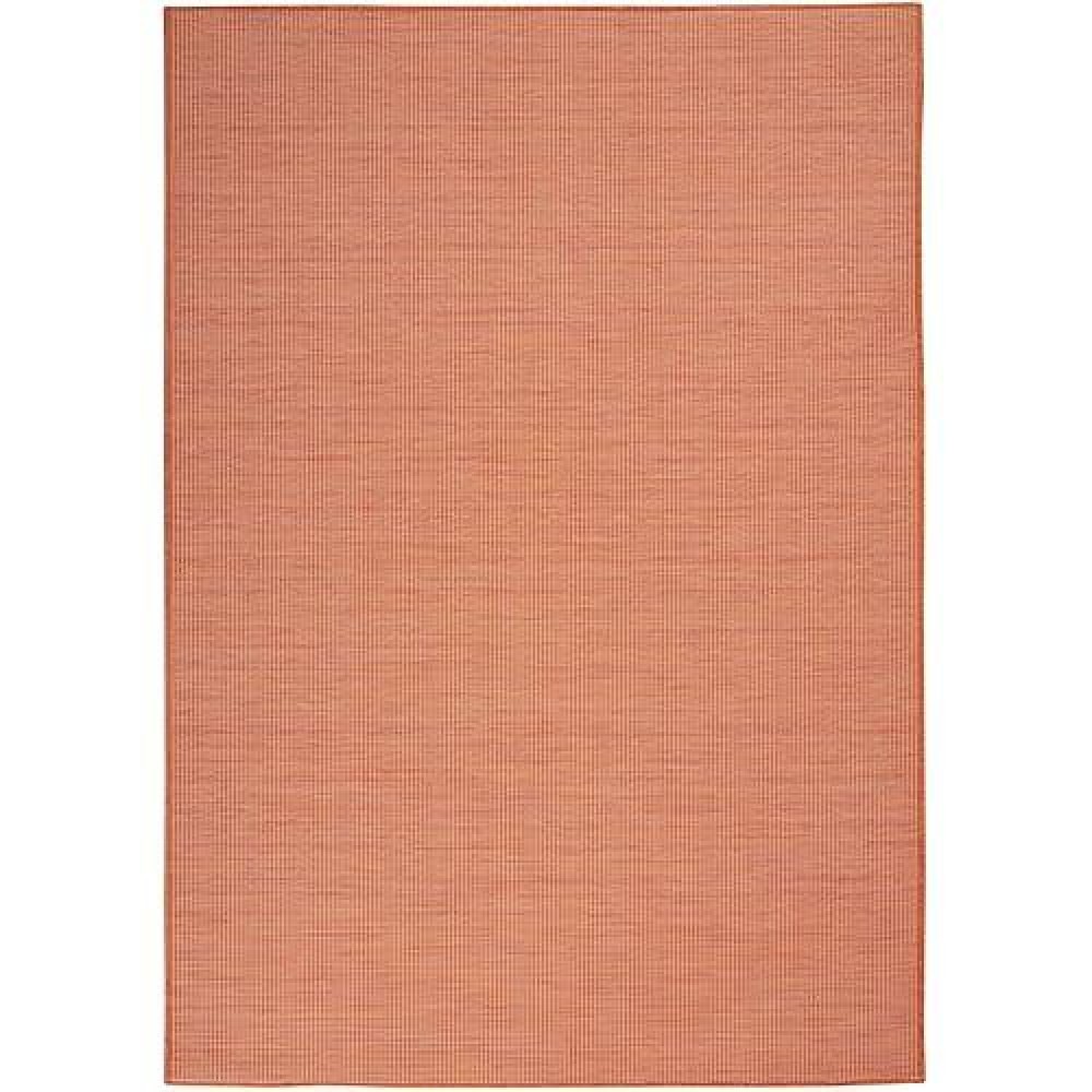 Nourison Positano Indoor-Outdoor Terracotta 5' X 7' Area Rug  Easy Cleaning  Non Shedding  Bed Room  Living Room  Dining Room  Backyard  Deck  Patio (5X7)