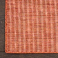 Nourison Positano Indoor-Outdoor Terracotta 5' X 7' Area Rug  Easy Cleaning  Non Shedding  Bed Room  Living Room  Dining Room  Backyard  Deck  Patio (5X7)