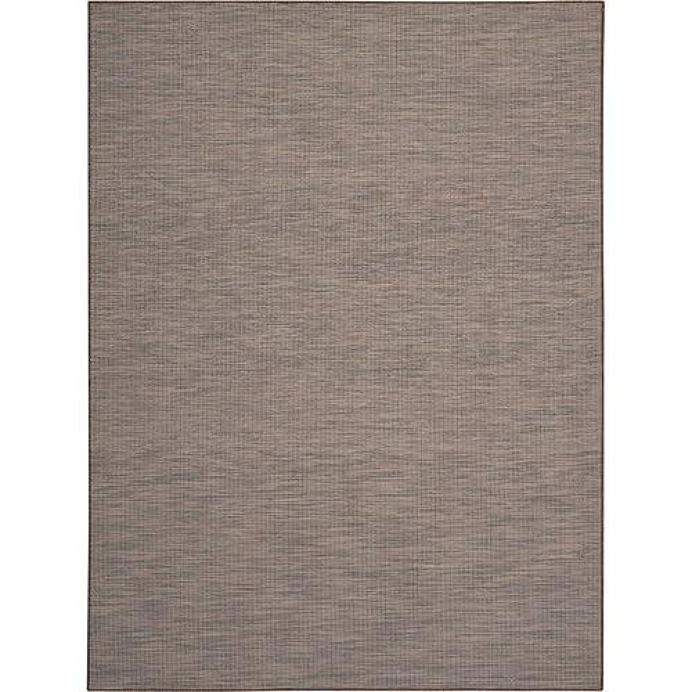 Nourison Positano Indoor-Outdoor Natural 6' X 9' Area Rug  Easy Cleaning  Non Shedding  Bed Room  Living Room  Dining Room  Backyard  Deck  Patio (6X9)